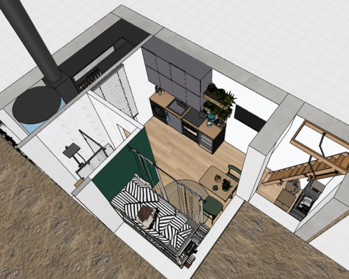 Vue dessin haut bunker