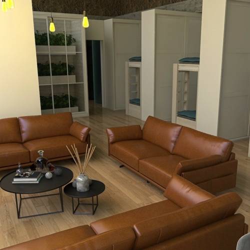 Grand bunker 80m² intérieur